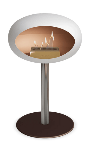 Le Feu - Dome White Ground Steel Low Pole - Fireplace - Majestic Patio