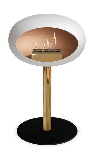 Le Feu - Dome White Ground Steel Low Pole - Fireplace - Majestic Patio