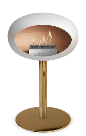 Le Feu - Dome White Ground Steel Low Pole - Fireplace - Majestic Patio