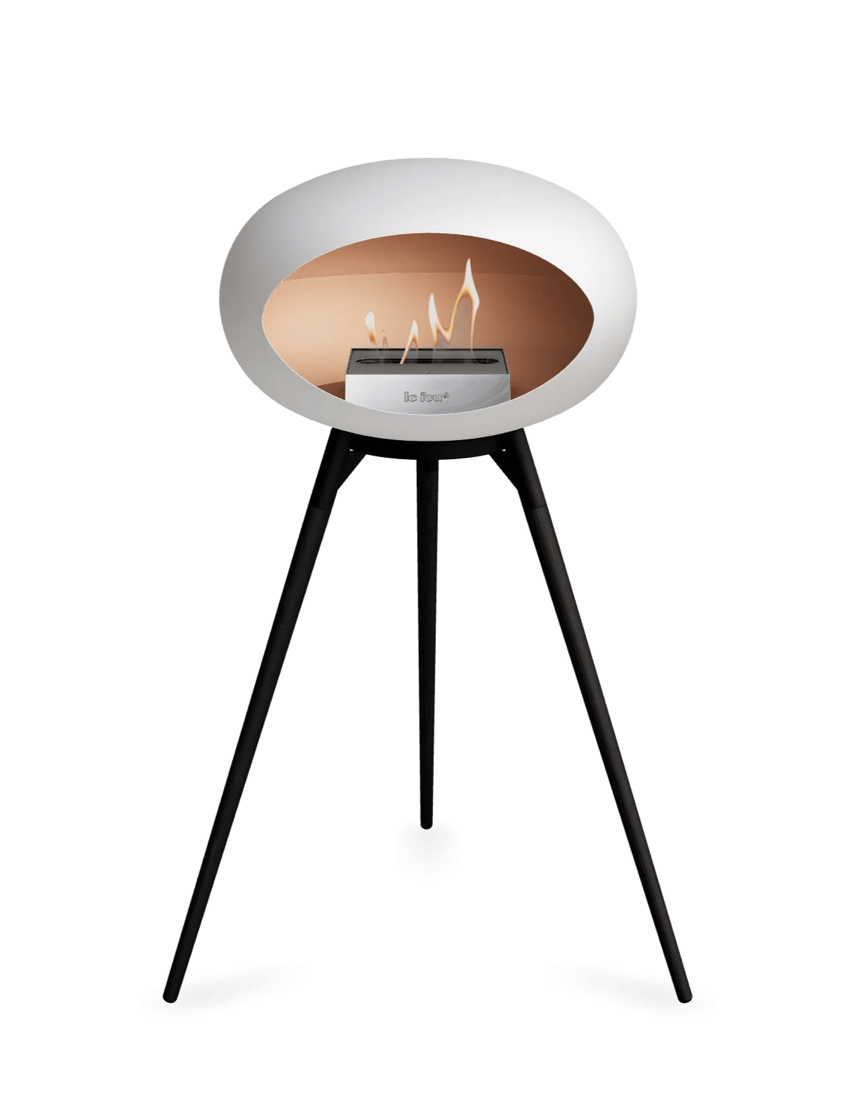 Le Feu - Dome White Ground Wood High - Fireplace - Majestic Patio