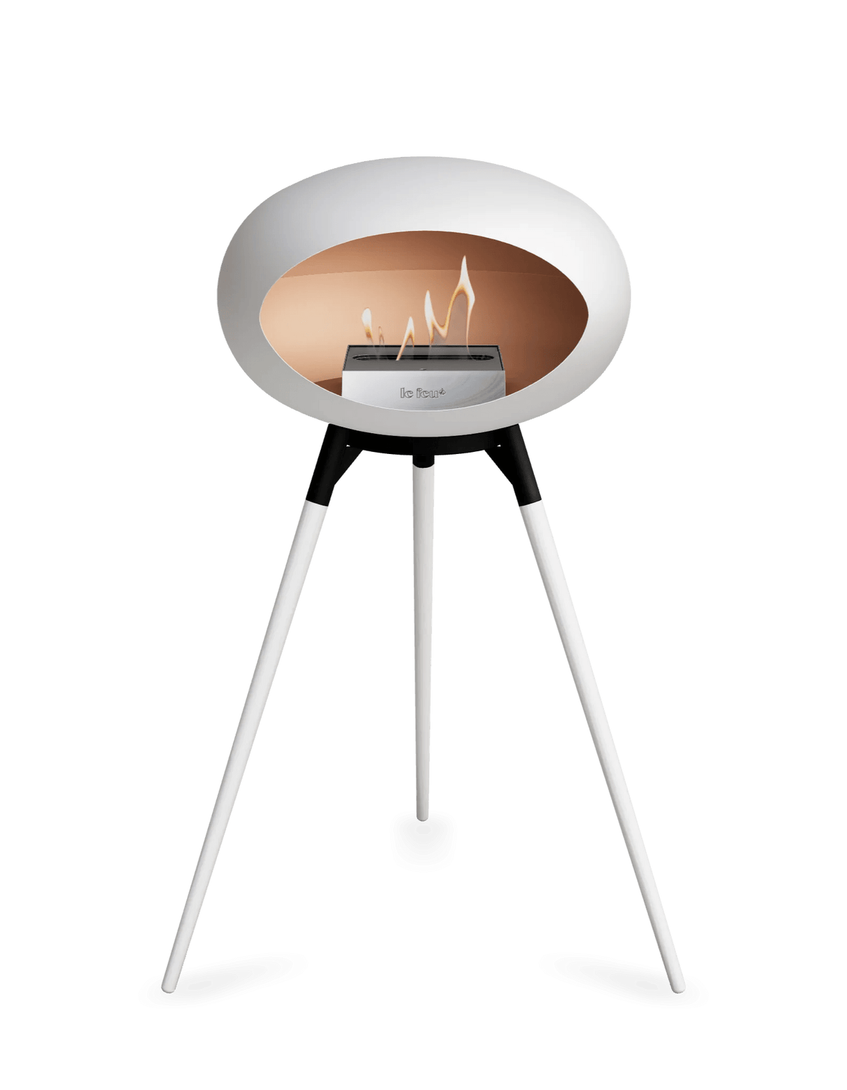 Le Feu - Dome White Ground Wood High - Fireplace - Majestic Patio