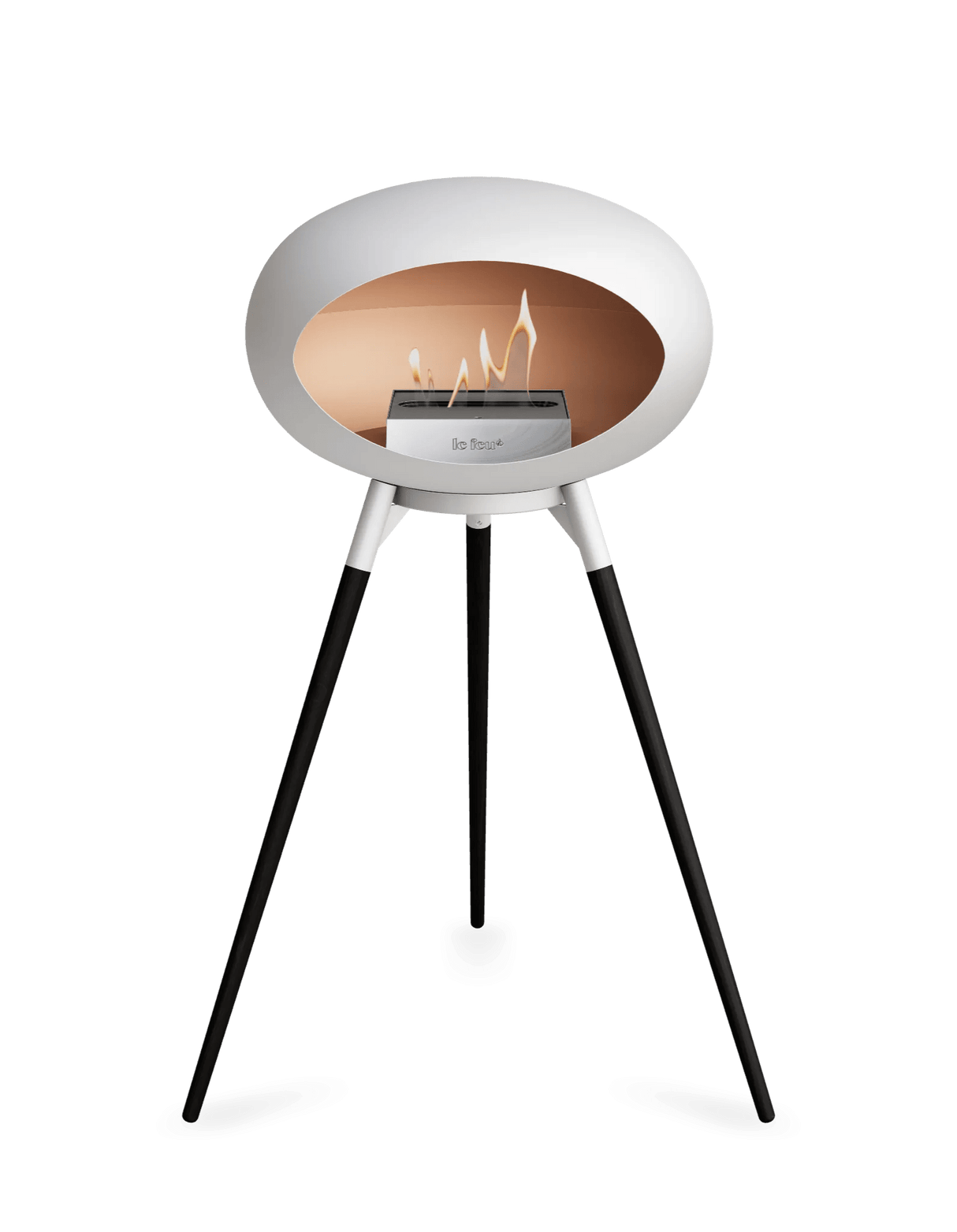 Le Feu - Dome White Ground Wood High - Fireplace - Majestic Patio