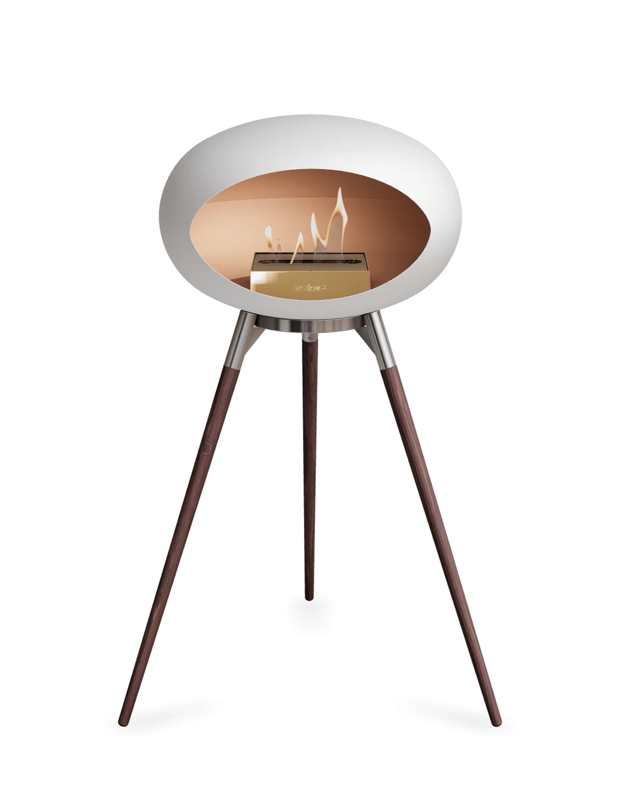 Le Feu - Dome White Ground Wood High - Fireplace - Majestic Patio