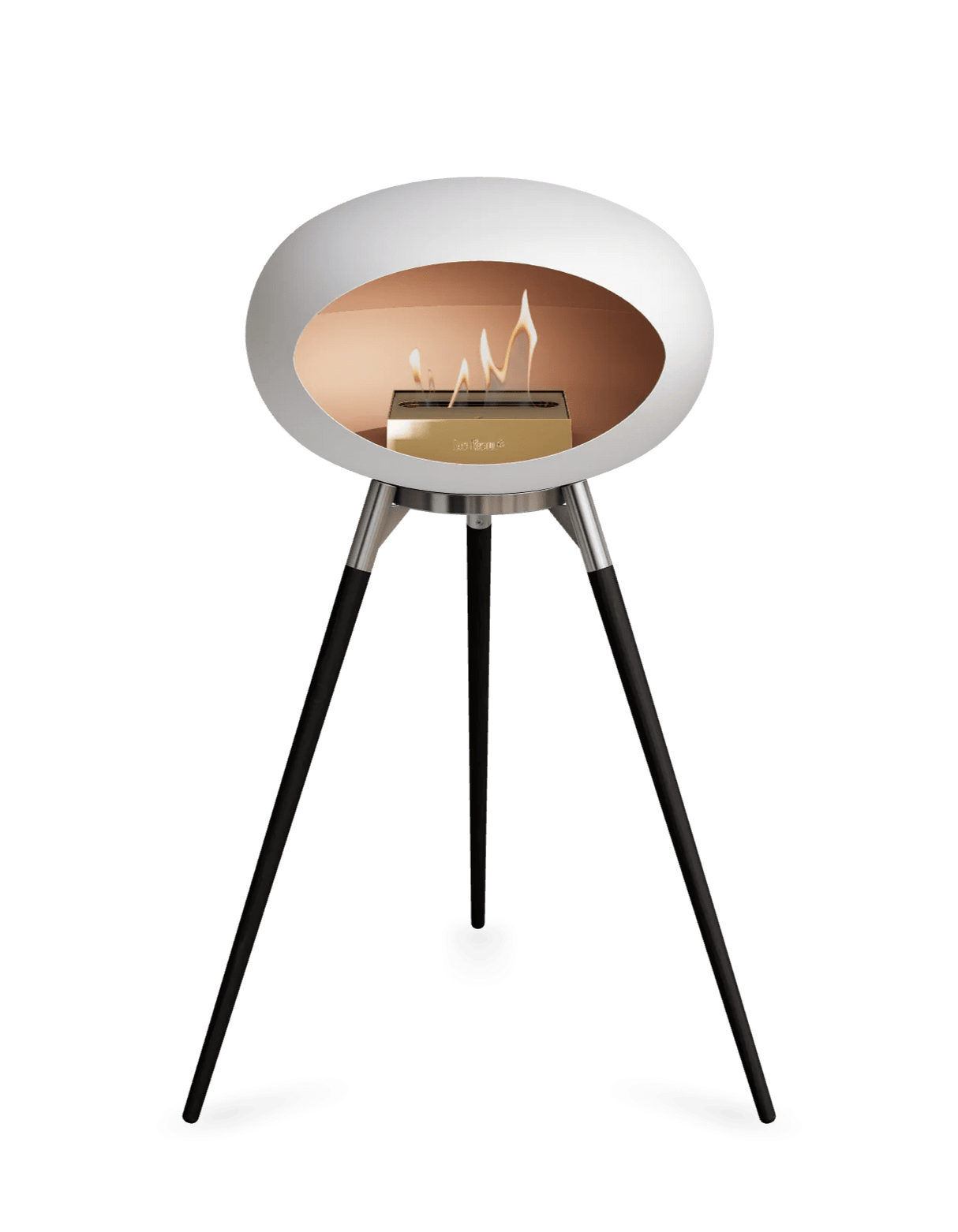 Le Feu - Dome White Ground Wood High - Fireplace - Majestic Patio