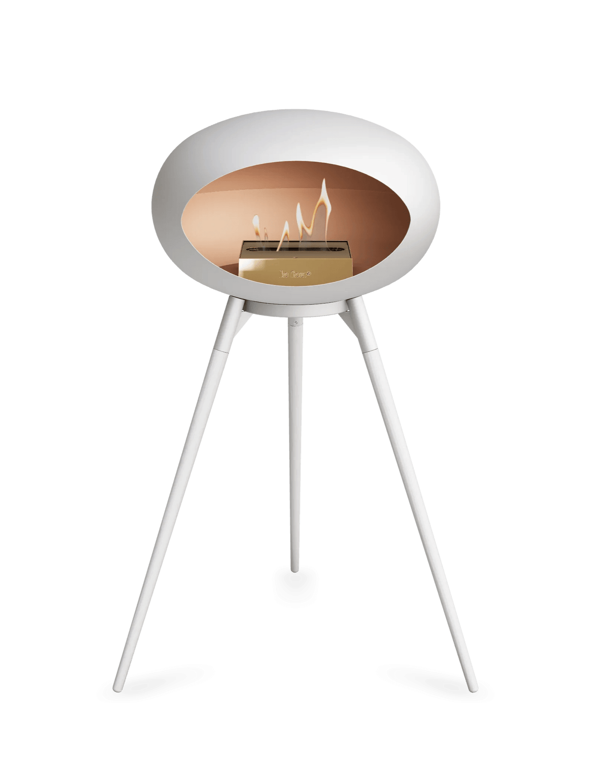 Le Feu - Dome White Ground Wood High - Fireplace - Majestic Patio