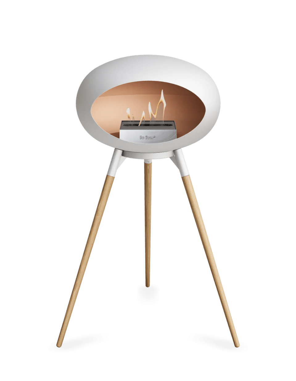 Le Feu - Dome White Ground Wood High - Fireplace - Majestic Patio