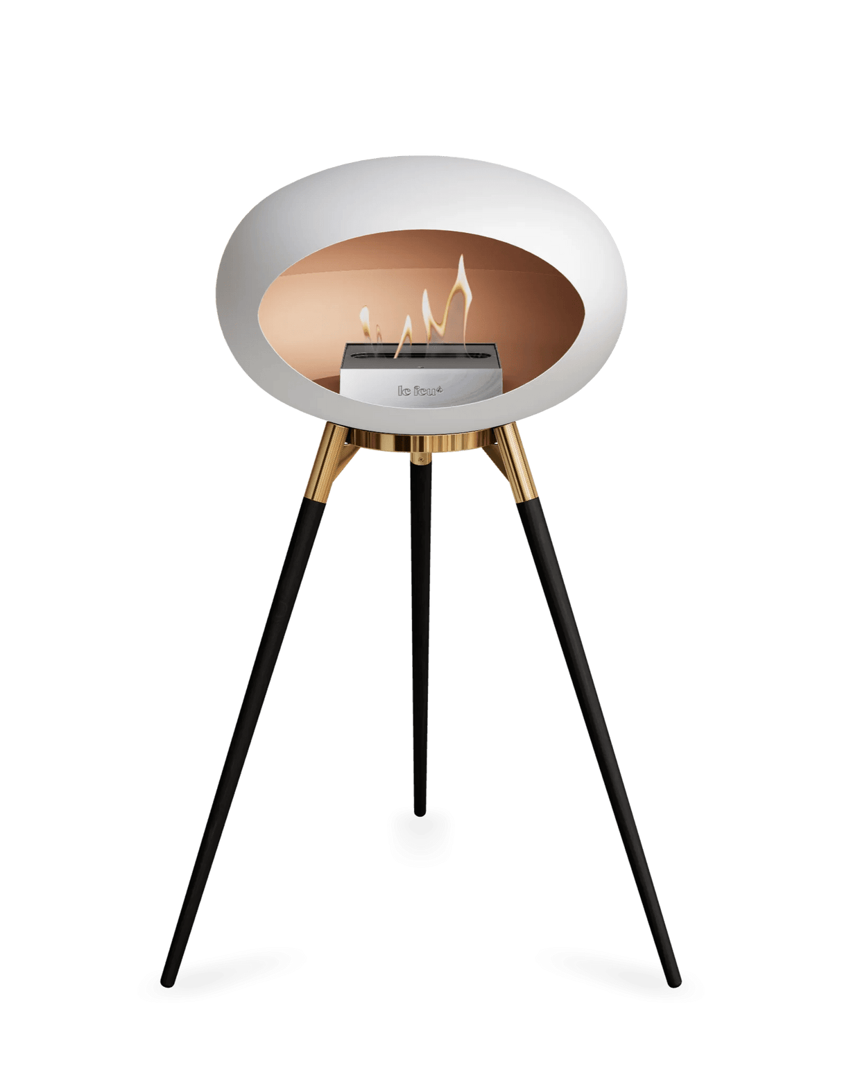 Le Feu - Dome White Ground Wood High - Fireplace - Majestic Patio