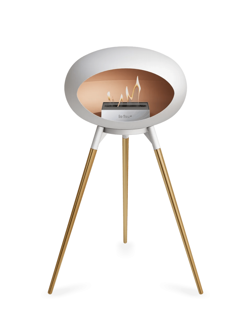 Le Feu - Dome White Ground Wood High - Fireplace - Majestic Patio