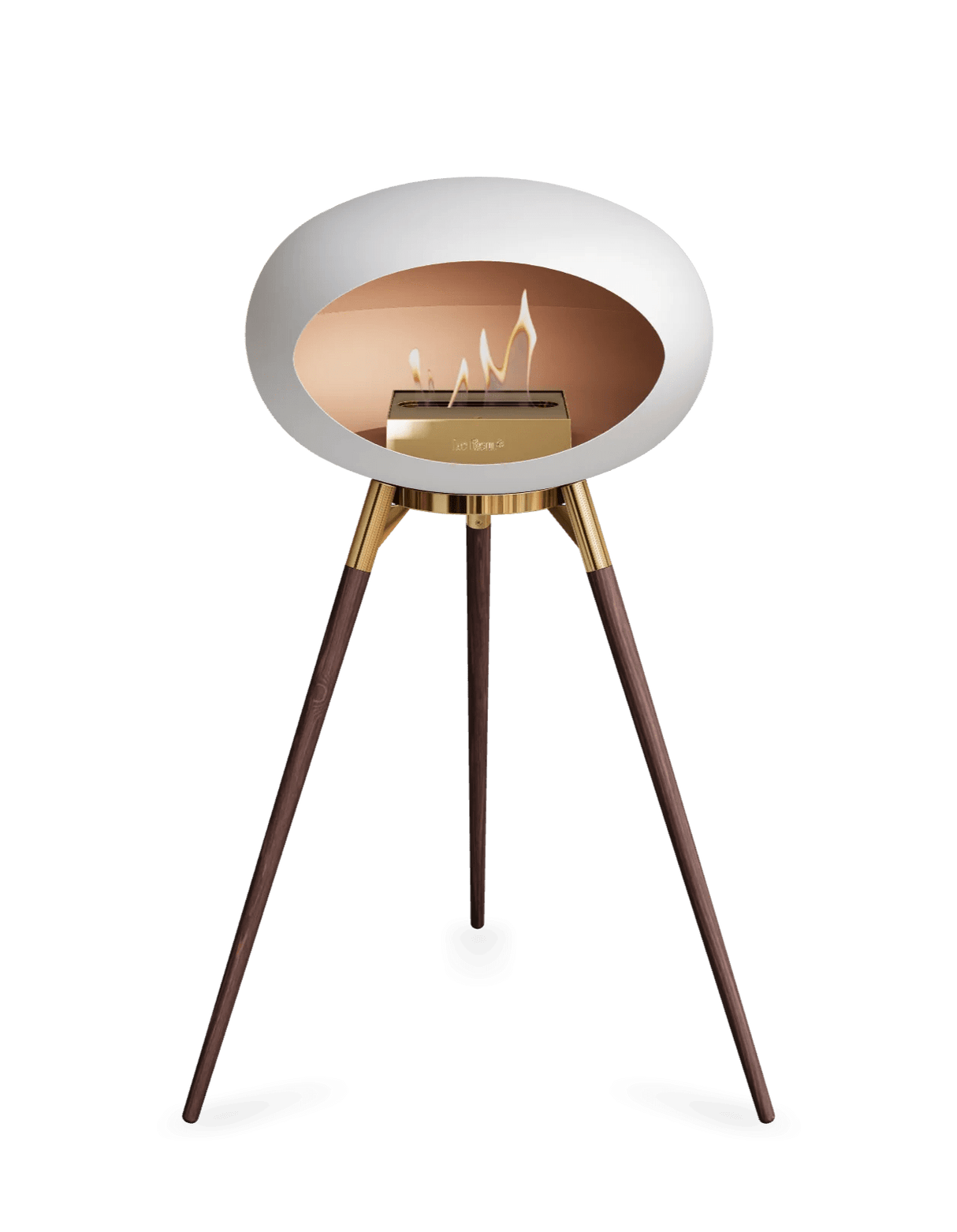 Le Feu - Dome White Ground Wood High - Fireplace - Majestic Patio