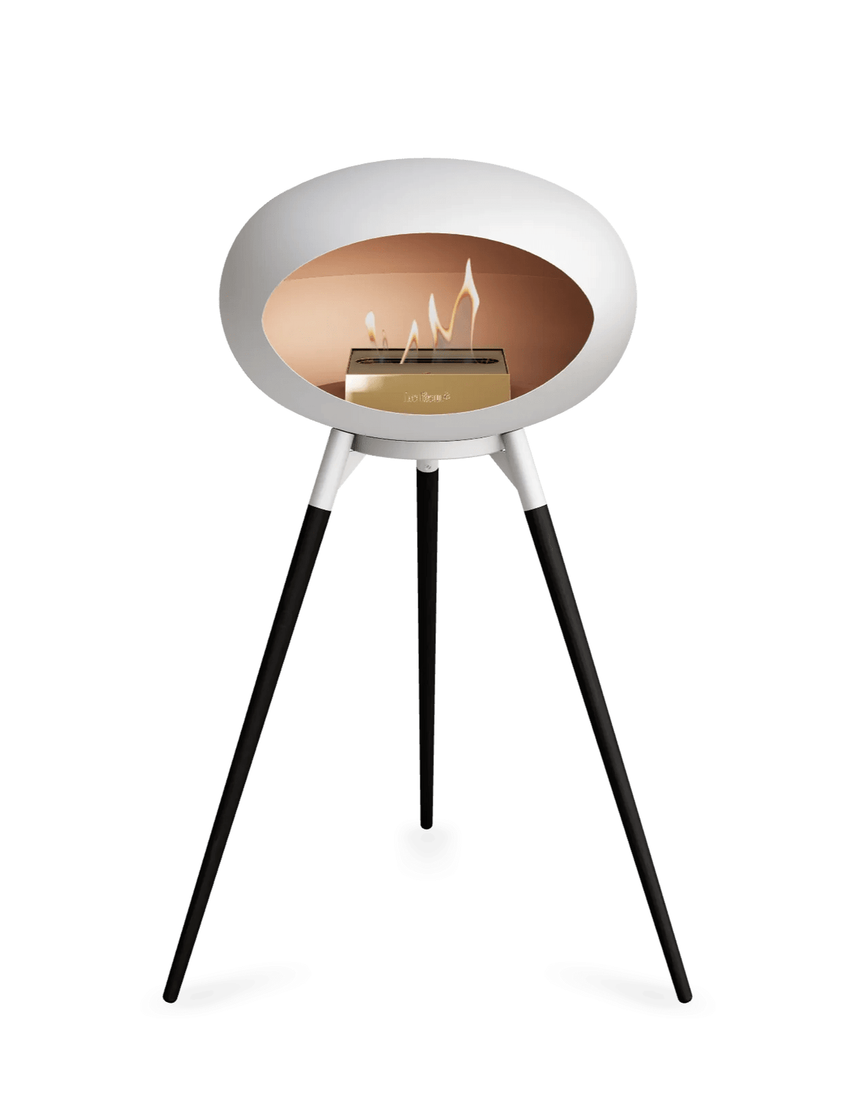 Le Feu - Dome White Ground Wood High - Fireplace - Majestic Patio