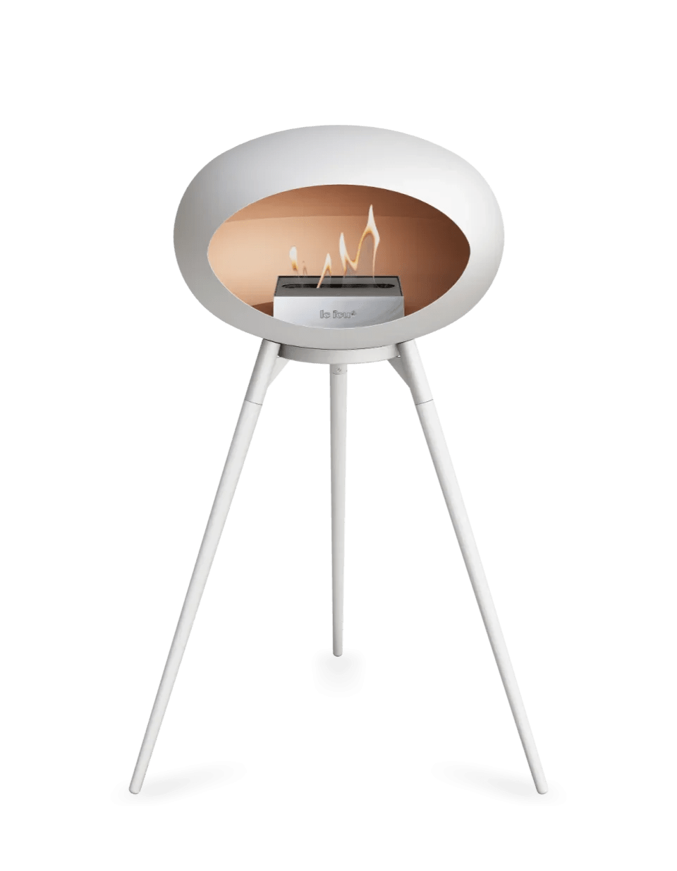 Le Feu - Dome White Ground Wood High - Fireplace - Majestic Patio