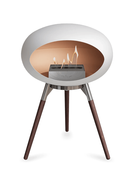 Le Feu - Dome White Ground Wood Low - Fireplace - Majestic Patio