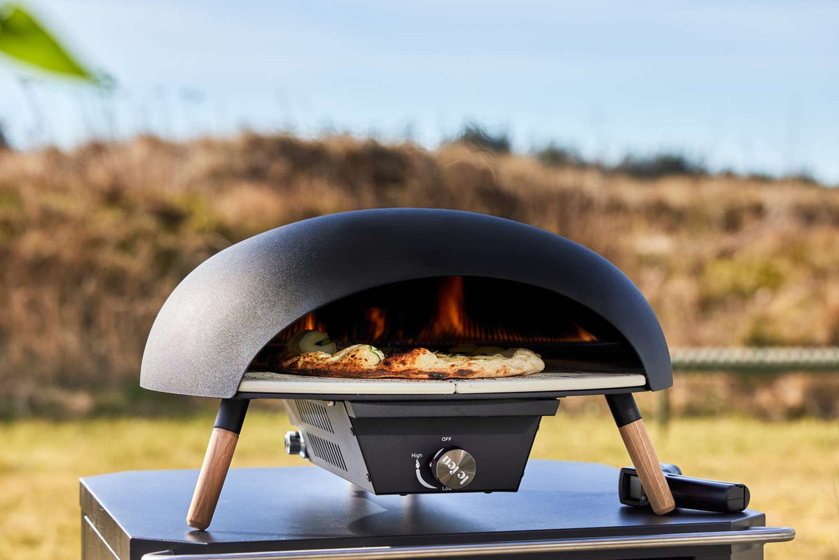 Le Feu - Turtle Black Gas Powered Pizza Oven - Majestic Patio