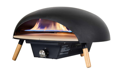 Le Feu - Turtle Black Gas Powered Pizza Oven - Majestic Patio