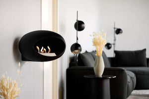 Le Feu - Wall Black Indoor/Outdoor Fireplace - Majestic Patio