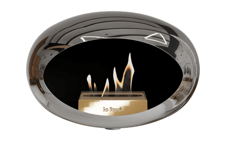 Le Feu - Wall Chromed Silver Indoor/Outdoor - Fireplace - Majestic Patio