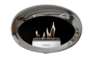 Le Feu - Wall Chromed Silver Indoor/Outdoor - Fireplace - Majestic Patio