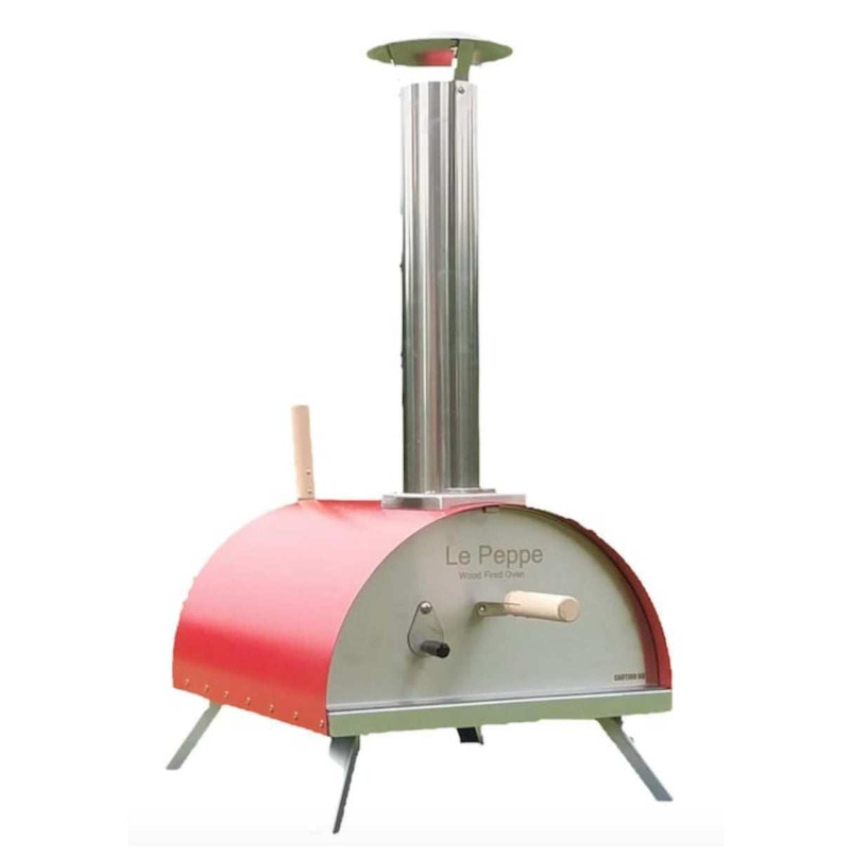 Le Peppe Portable Eco Wood-Fired Oven w/Deluxe Peel - Red - Majestic Patio