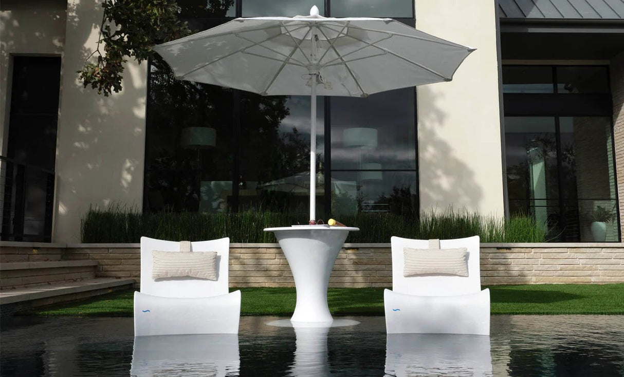 Ledge Lounger Autograph Umbrella Stand Ice Bin - Majestic Patio