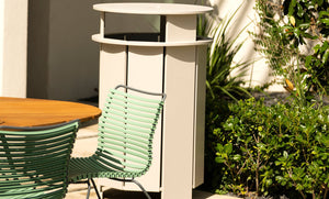 Ledge Lounger Mainstay Round Trash Bin - Majestic Patio