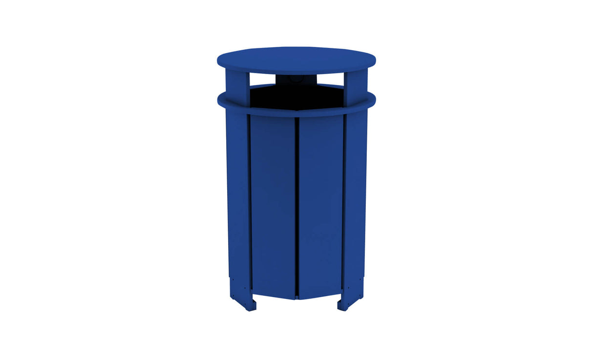 Ledge Lounger Mainstay Round Trash Bin - Majestic Patio