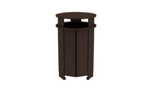 Ledge Lounger Mainstay Round Trash Bin - Majestic Patio