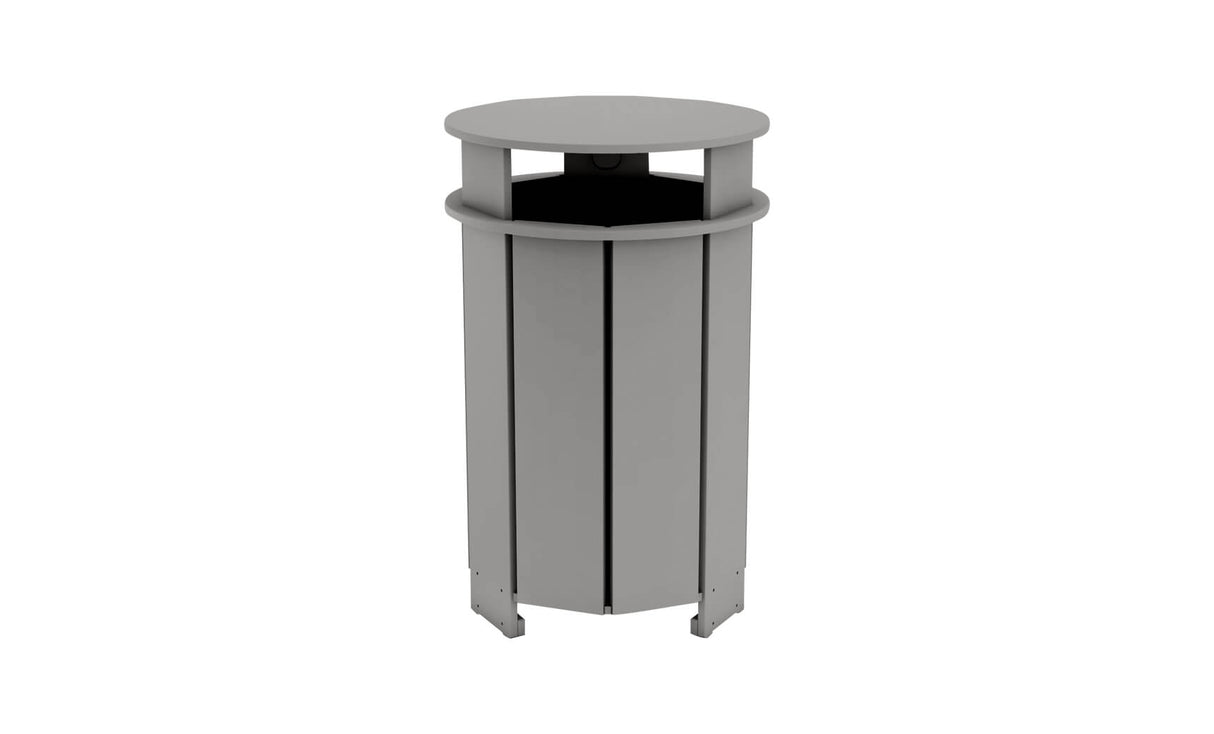 Ledge Lounger Mainstay Round Trash Bin - Majestic Patio