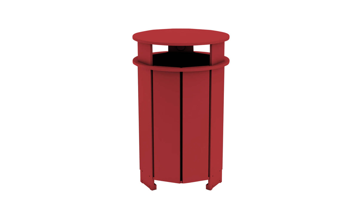 Ledge Lounger Mainstay Round Trash Bin - Majestic Patio