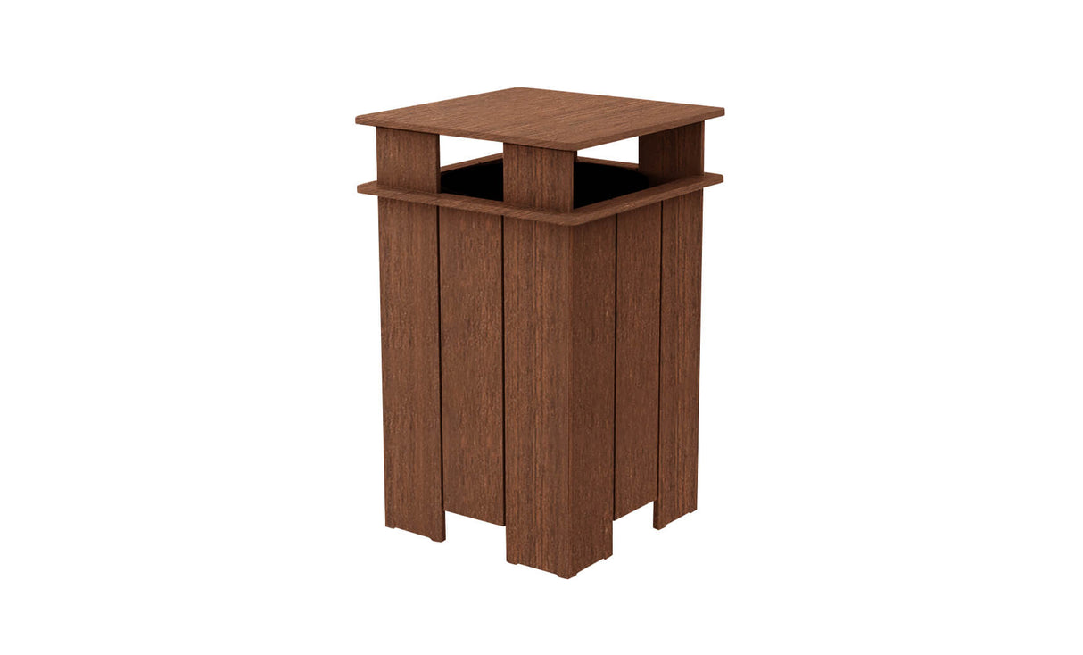 Ledge Lounger Mainstay Square Trash Bin - Majestic Patio