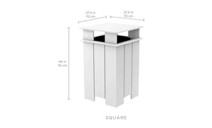 Ledge Lounger Mainstay Square Trash Bin - Majestic Patio