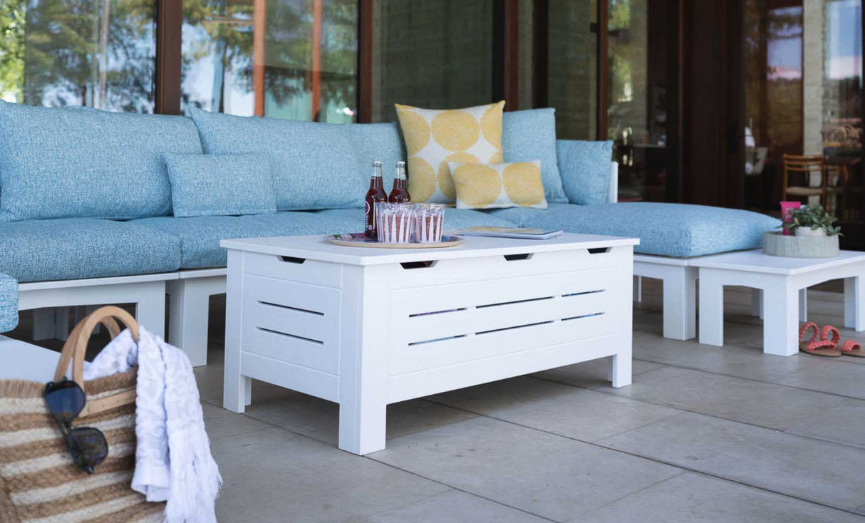 Ledge Lounger Mainstay Storage Coffee Table - Majestic Patio