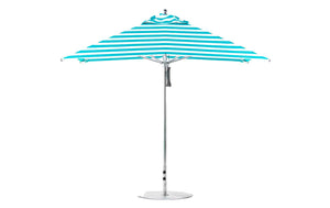 Ledge Lounger Premier Aluminum Umbrella - 10' Square Pulley - Majestic Patio