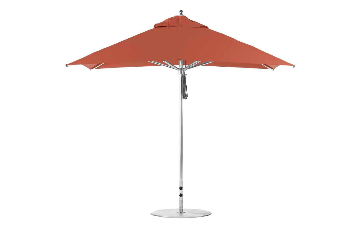 Ledge Lounger Premier Aluminum Umbrella - 10' Square Pulley - Majestic Patio