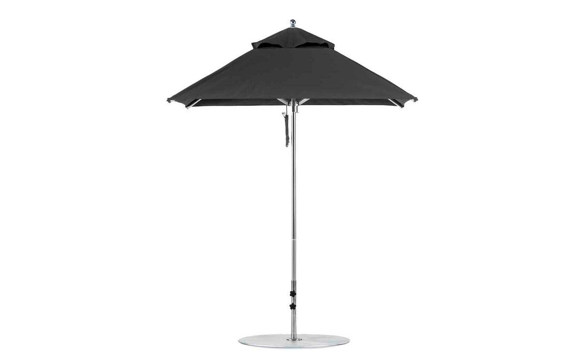 Ledge Lounger Premier Aluminum Umbrella - 6.5' Square Pulley - Majestic Patio