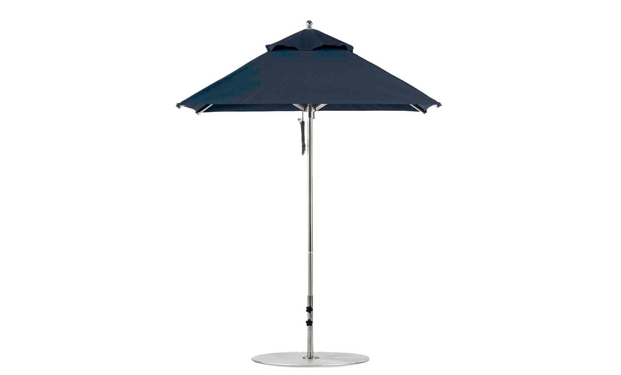 Ledge Lounger Premier Aluminum Umbrella - 6.5' Square Pulley - Majestic Patio