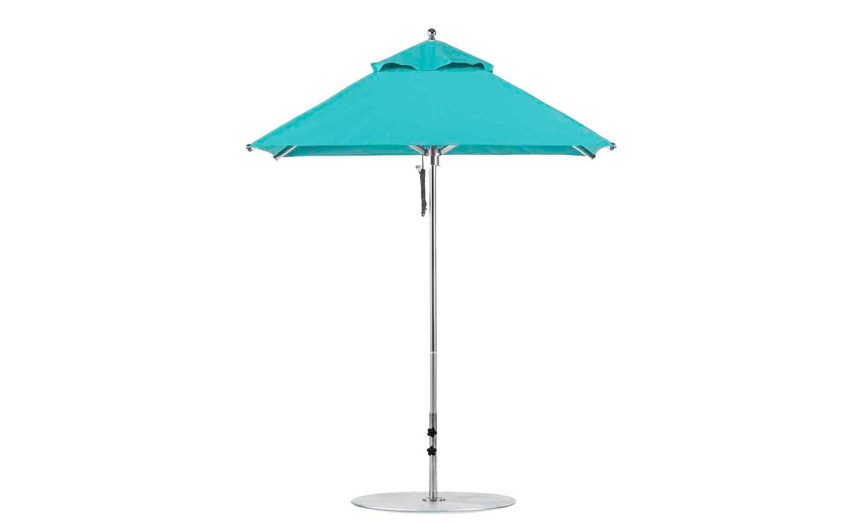 Ledge Lounger Premier Aluminum Umbrella - 6.5' Square Pulley - Majestic Patio