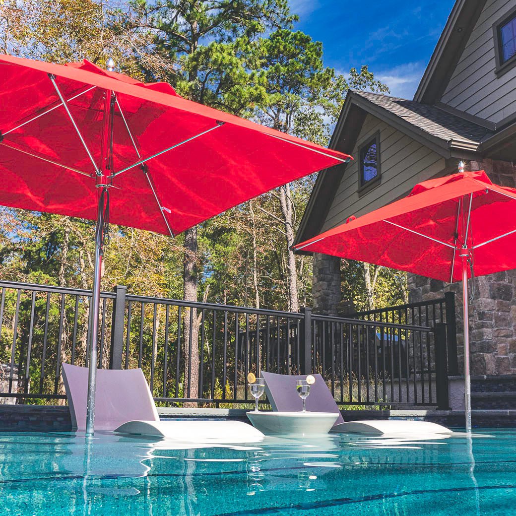 Ledge Lounger Premier Aluminum Umbrella - 7.5' Octagon Pulley - Majestic Patio