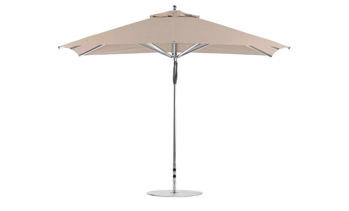 Ledge Lounger Premier Aluminum Umbrella - 8.5' Rectangle Pulley - Majestic Patio