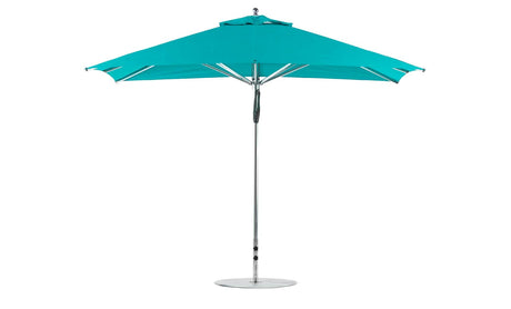 Ledge Lounger Premier Aluminum Umbrella - 8.5' Rectangle Pulley - Majestic Patio