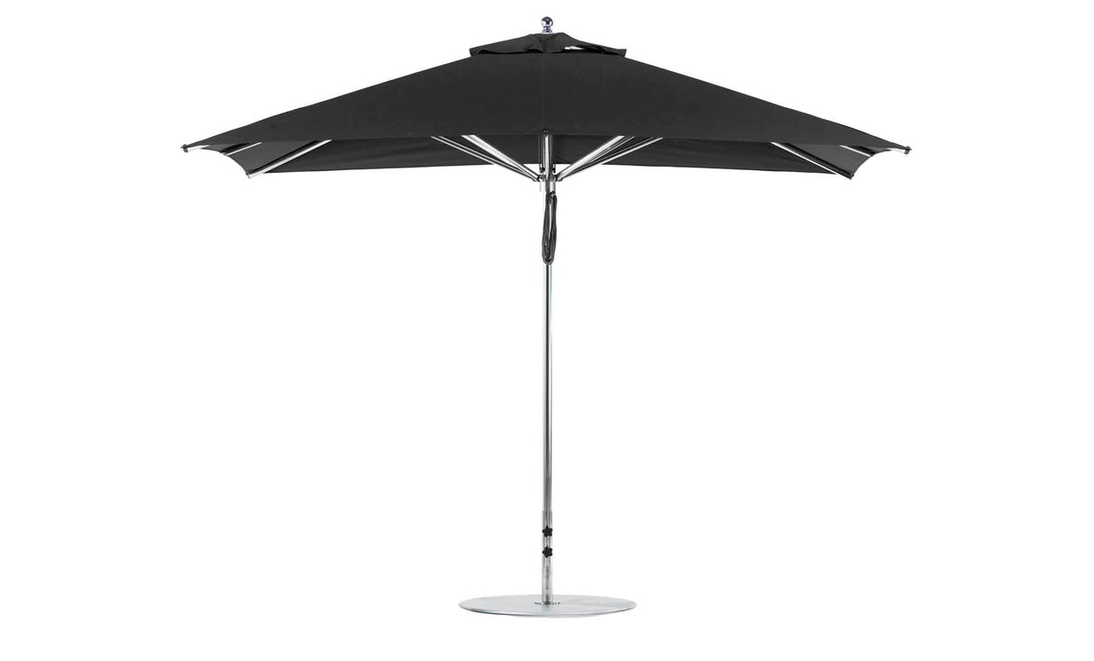 Ledge Lounger Premier Aluminum Umbrella - 8.5' Rectangle Pulley - Majestic Patio