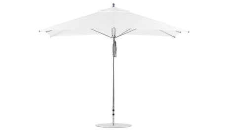 Ledge Lounger Premier Aluminum Umbrella - 8.5' Rectangle Pulley - Majestic Patio