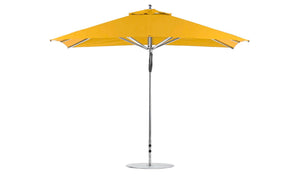 Ledge Lounger Premier Aluminum Umbrella - 8.5' Rectangle Pulley - Majestic Patio