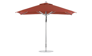 Ledge Lounger Premier Aluminum Umbrella - 8.5' Rectangle Pulley - Majestic Patio