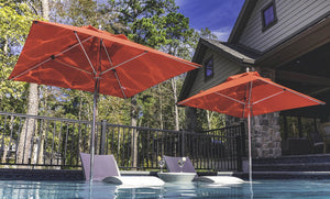 Ledge Lounger Premier Aluminum Umbrella - 9' Octagon Pulley - Majestic Patio