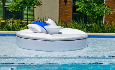 Ledge Lounger Signature Round Sunbed - Majestic Patio