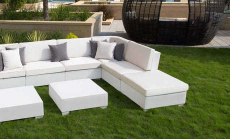 Ledge Lounger Signature Sectional Ottoman - Majestic Patio