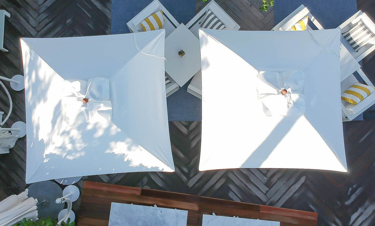 Ledge Loungers Essential Fiberglass Umbrella - 11' Octagon Pulley - Majestic Patio