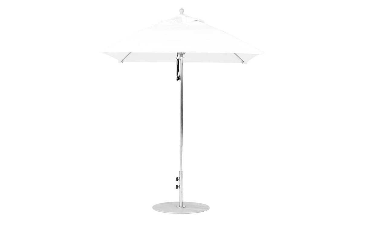 Ledge Loungers Essential Fiberglass Umbrella - 6.5' Square Pulley - Majestic Patio