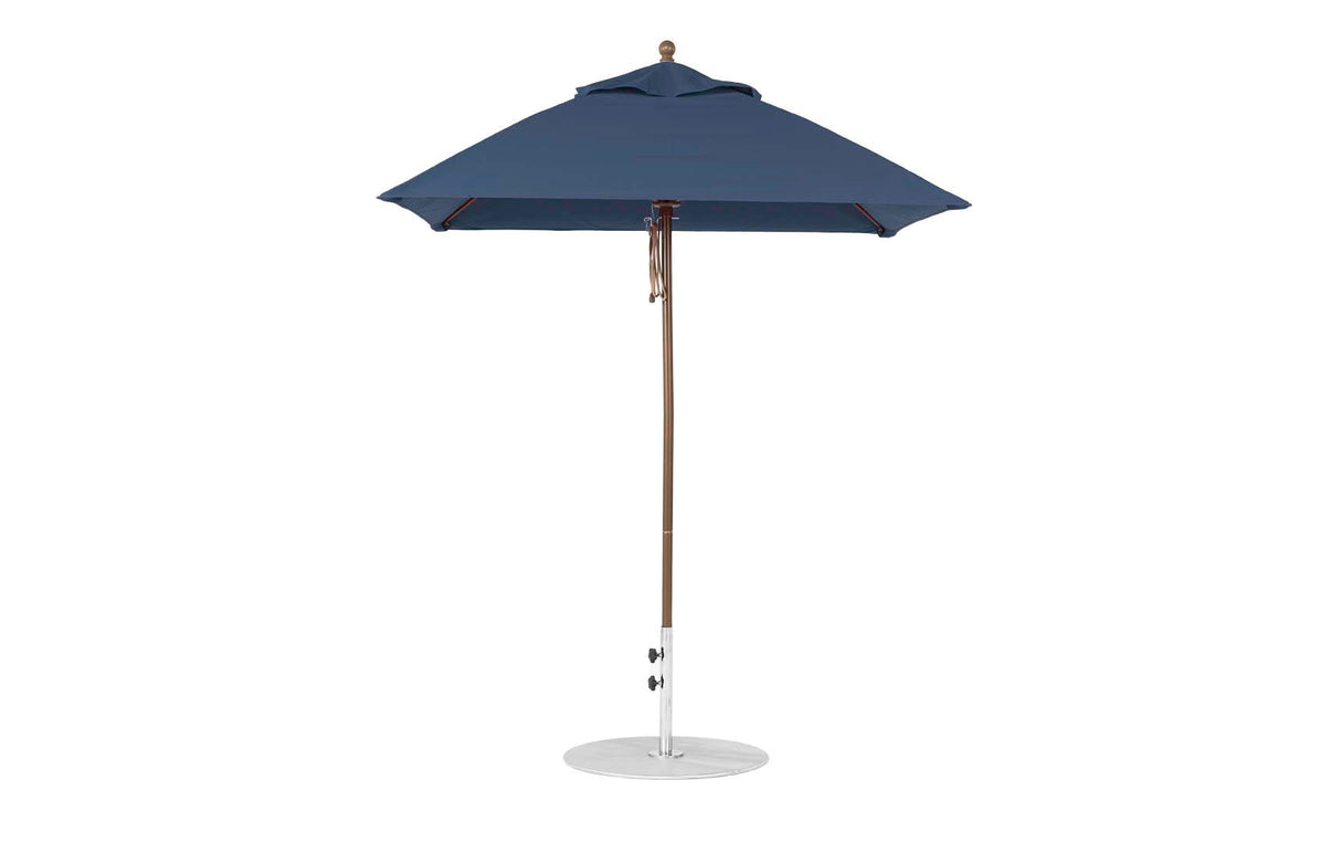 Ledge Loungers Essential Fiberglass Umbrella - 6.5' Square Pulley - Majestic Patio