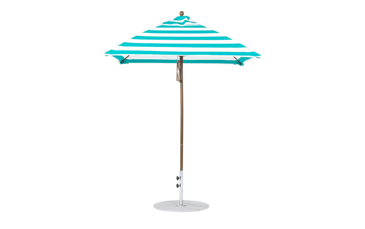 Ledge Loungers Essential Fiberglass Umbrella - 6.5' Square Pulley - Majestic Patio